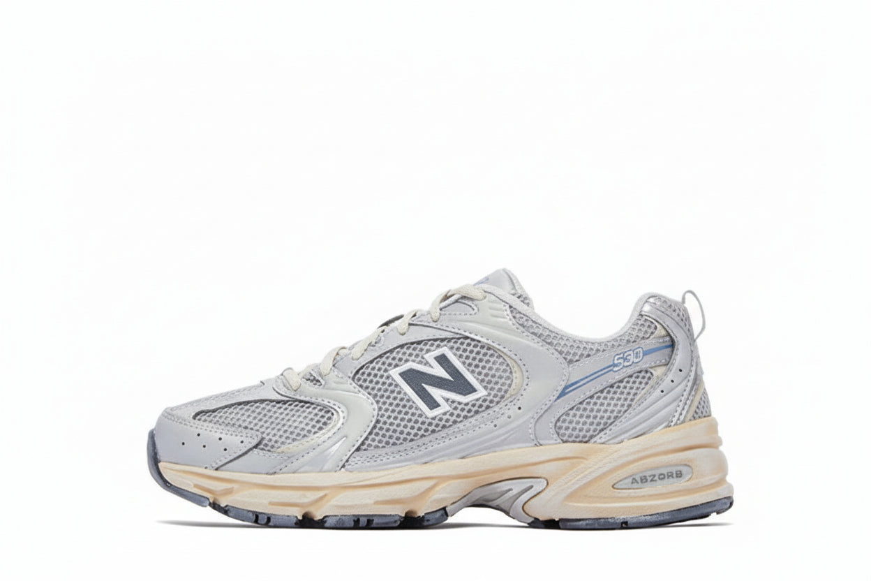 New Balance NB530 – Sneakers Vintage Gris Argent